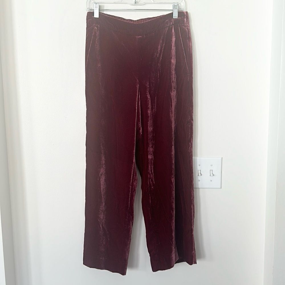J. Crew Red Velvet Straight Leg Pants 6